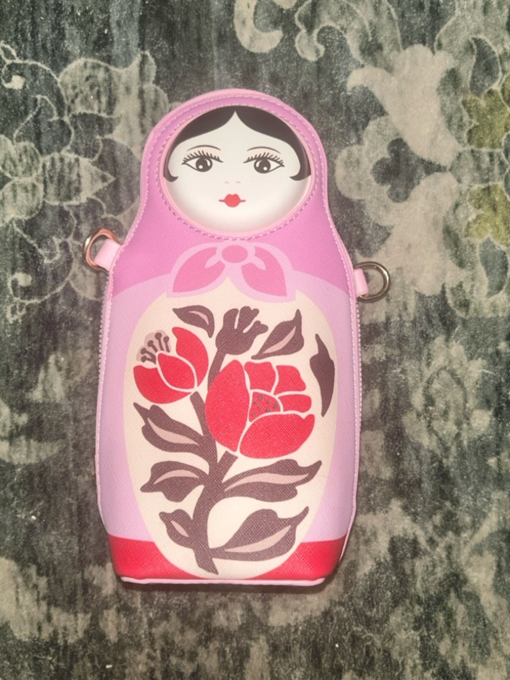 Pink Matryoshka Nesting Doll Floral Crossbody Bag Brand New!